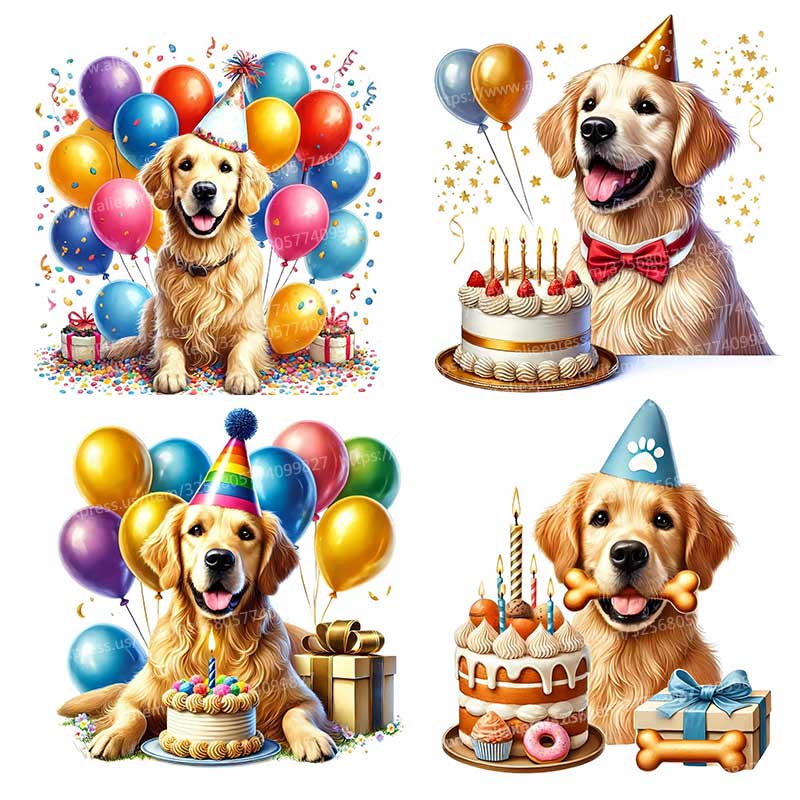 Mutlu Doğum Günü Golden Retrie - Pvc Panel Background incelemesi ve fiyatı
